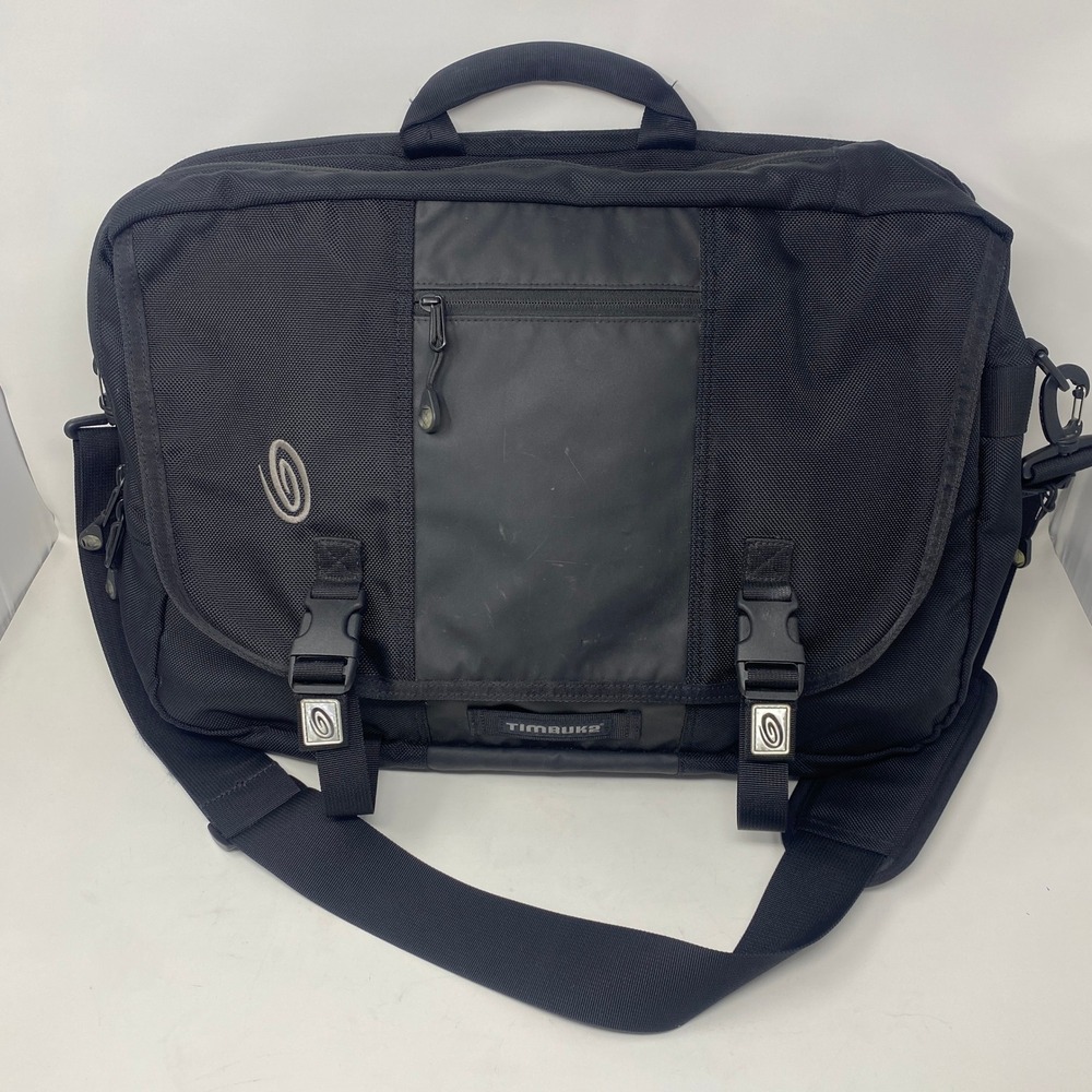 Timbuk2‎ Medium Messenger Laptop Backpack Black Convertible Commuter Bag